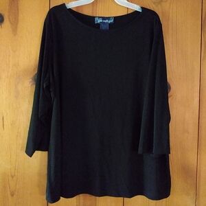 Susan Graver 3/4 Sleeve Boatneck Top